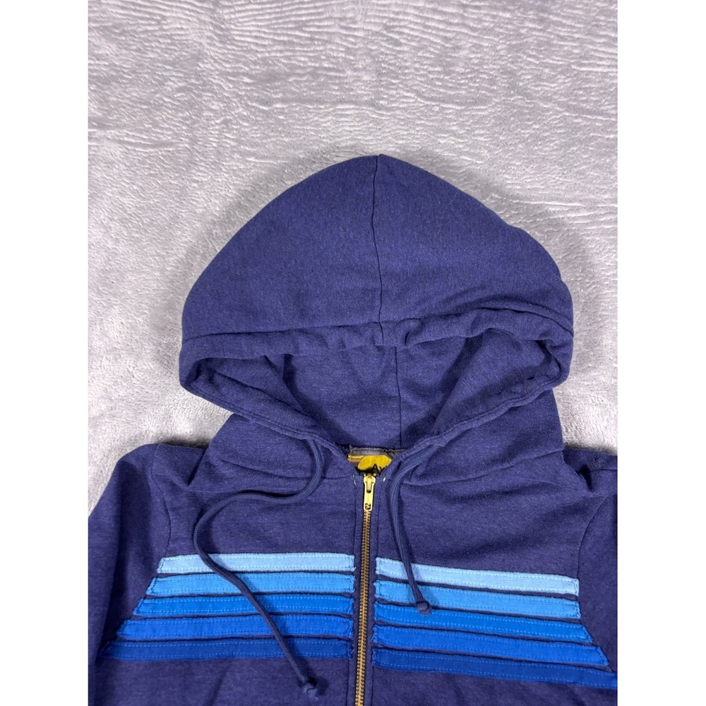 Aviator Nation Full Zip Hoodie Sweatshirt 5 Stripe Womens S Purple Hooded - Picture 4 of 10